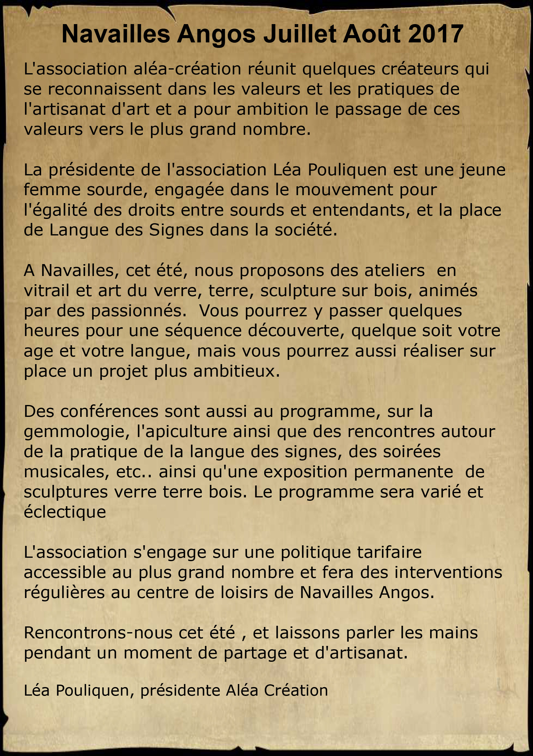 Flyer pour site verso