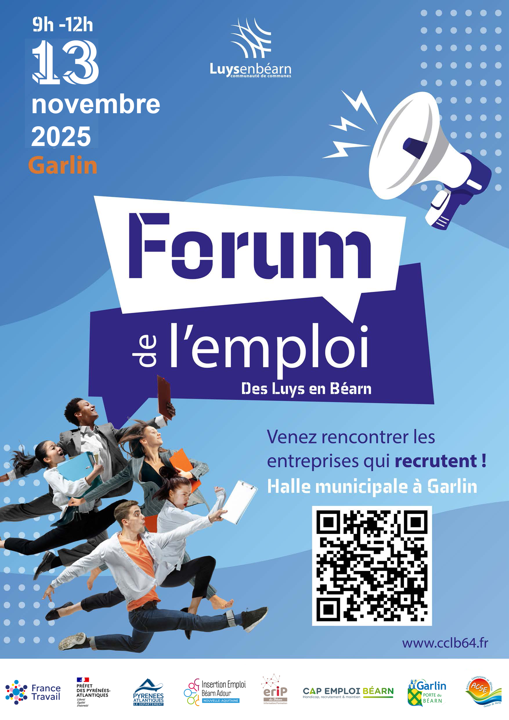 affiche forum emploi 2025 garlin