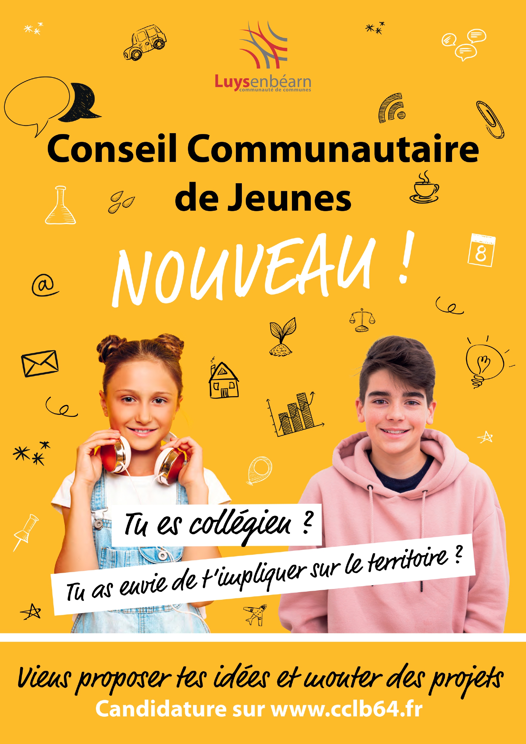 affiche conseil communautaire des jeunes cclb