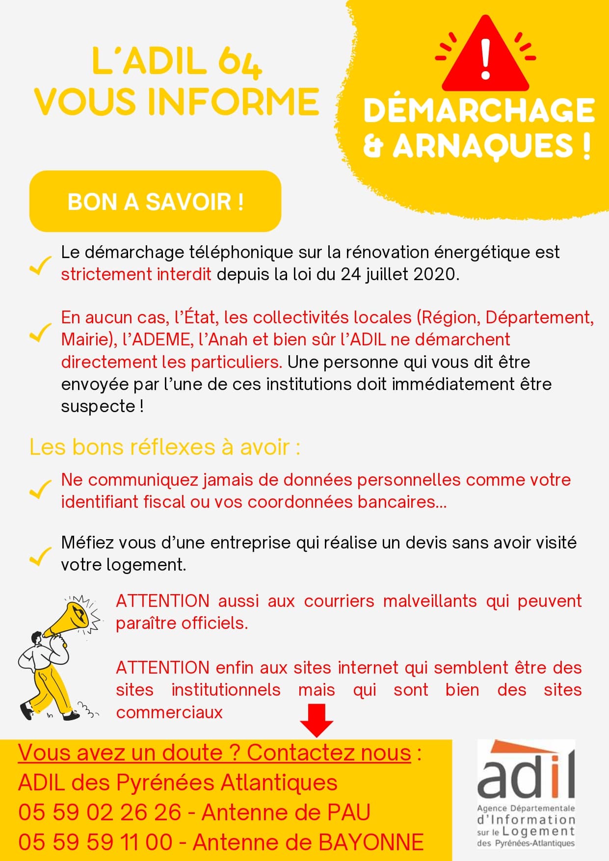 affiche dmarchage abusif adil 64 min