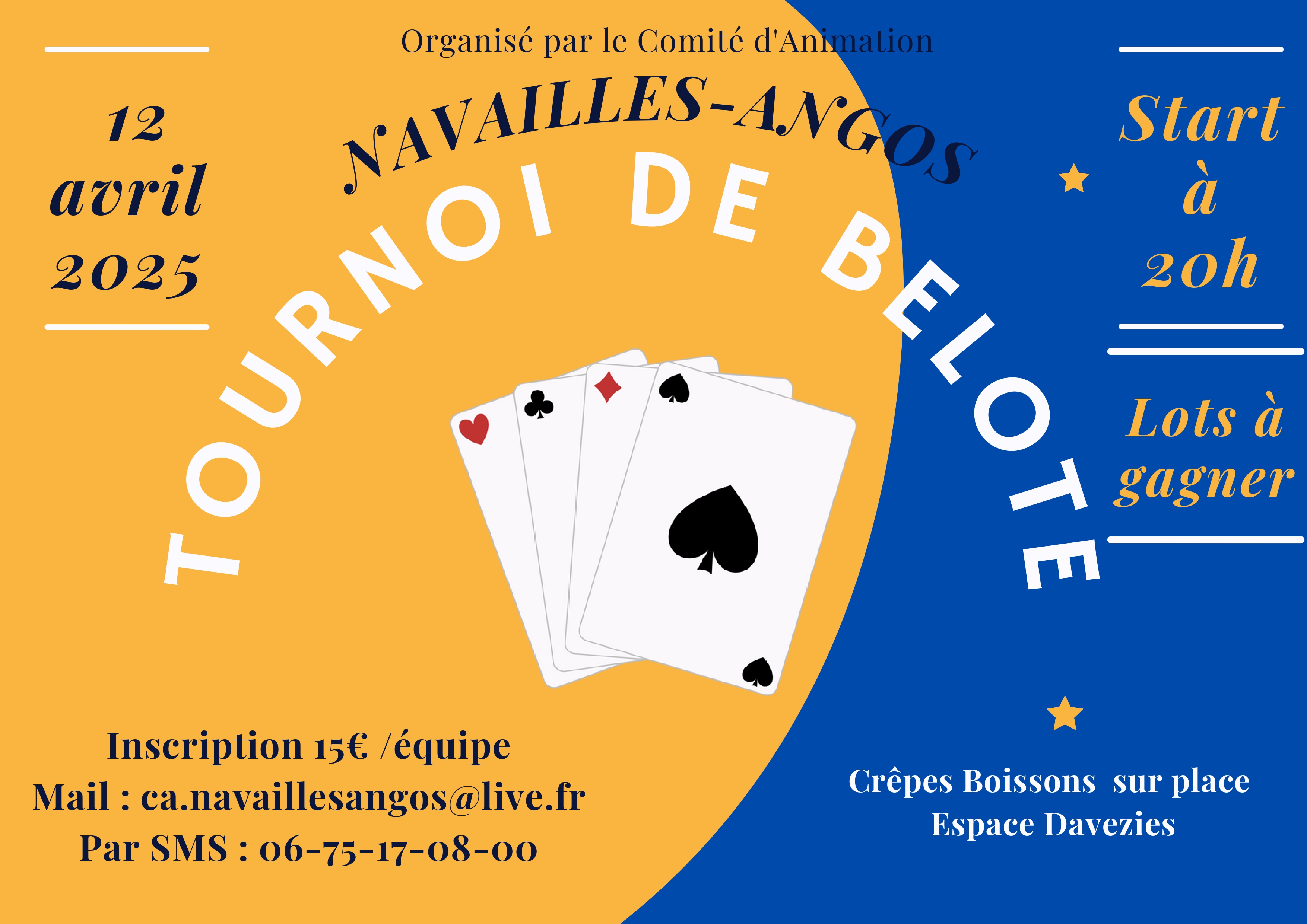affiche tournoi de belotte