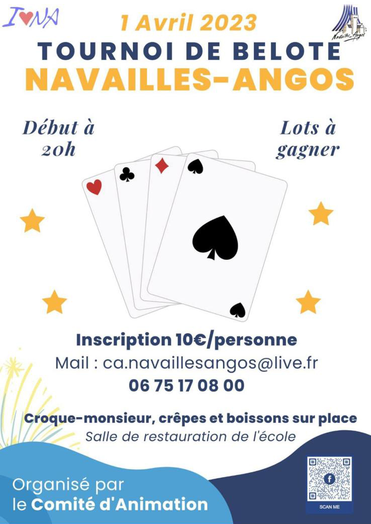 affiche tournoi de belotte