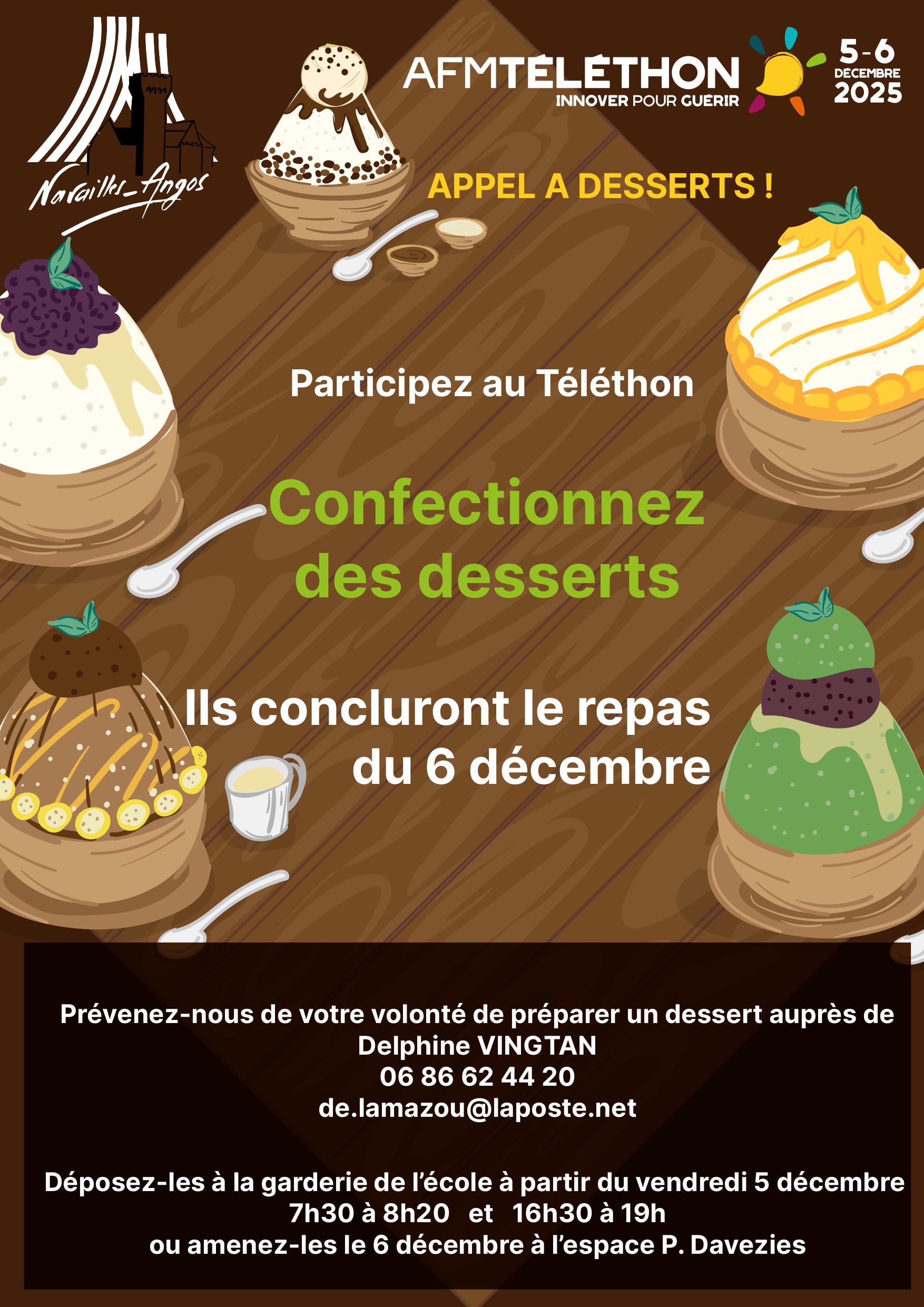 appel à desserts téléthon 2023