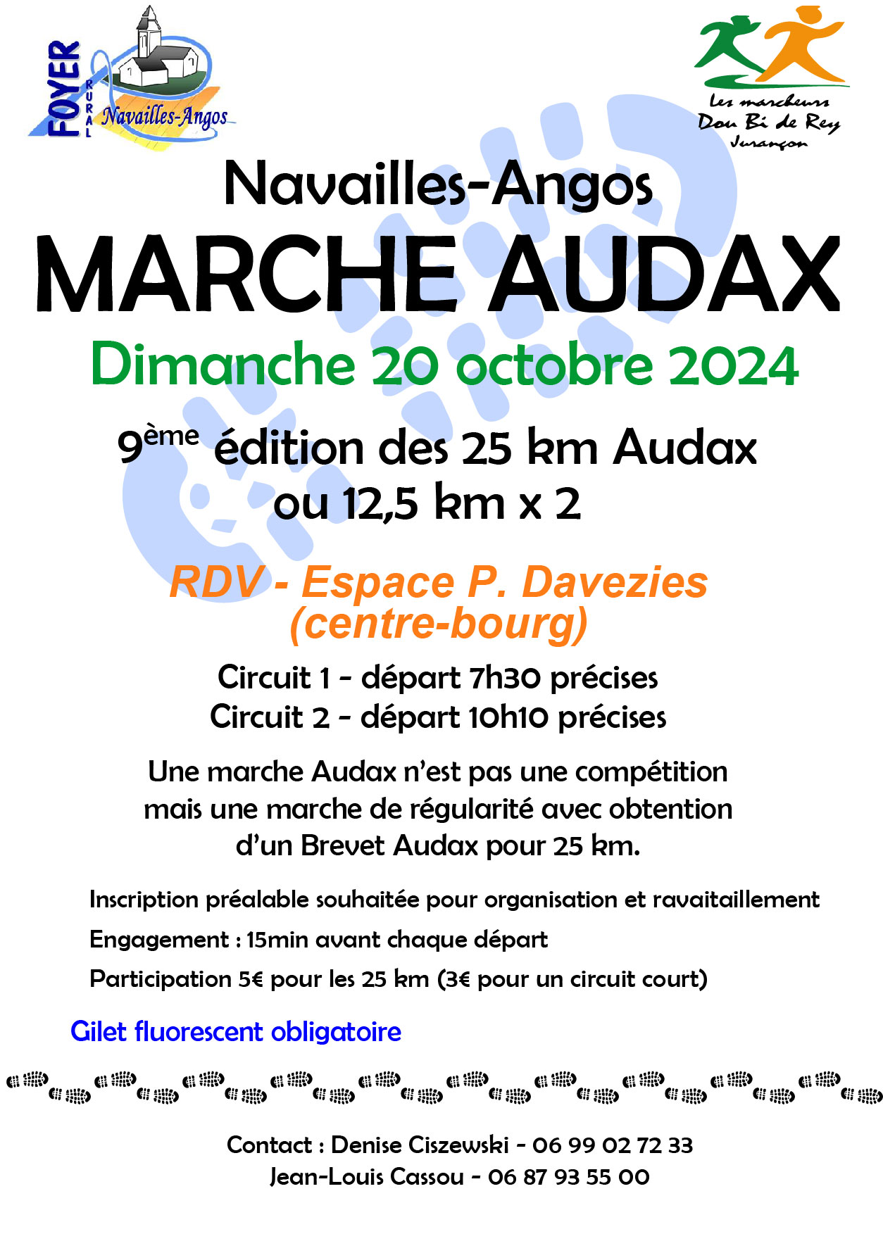 marche audax jurançon 2023 octobre affiche