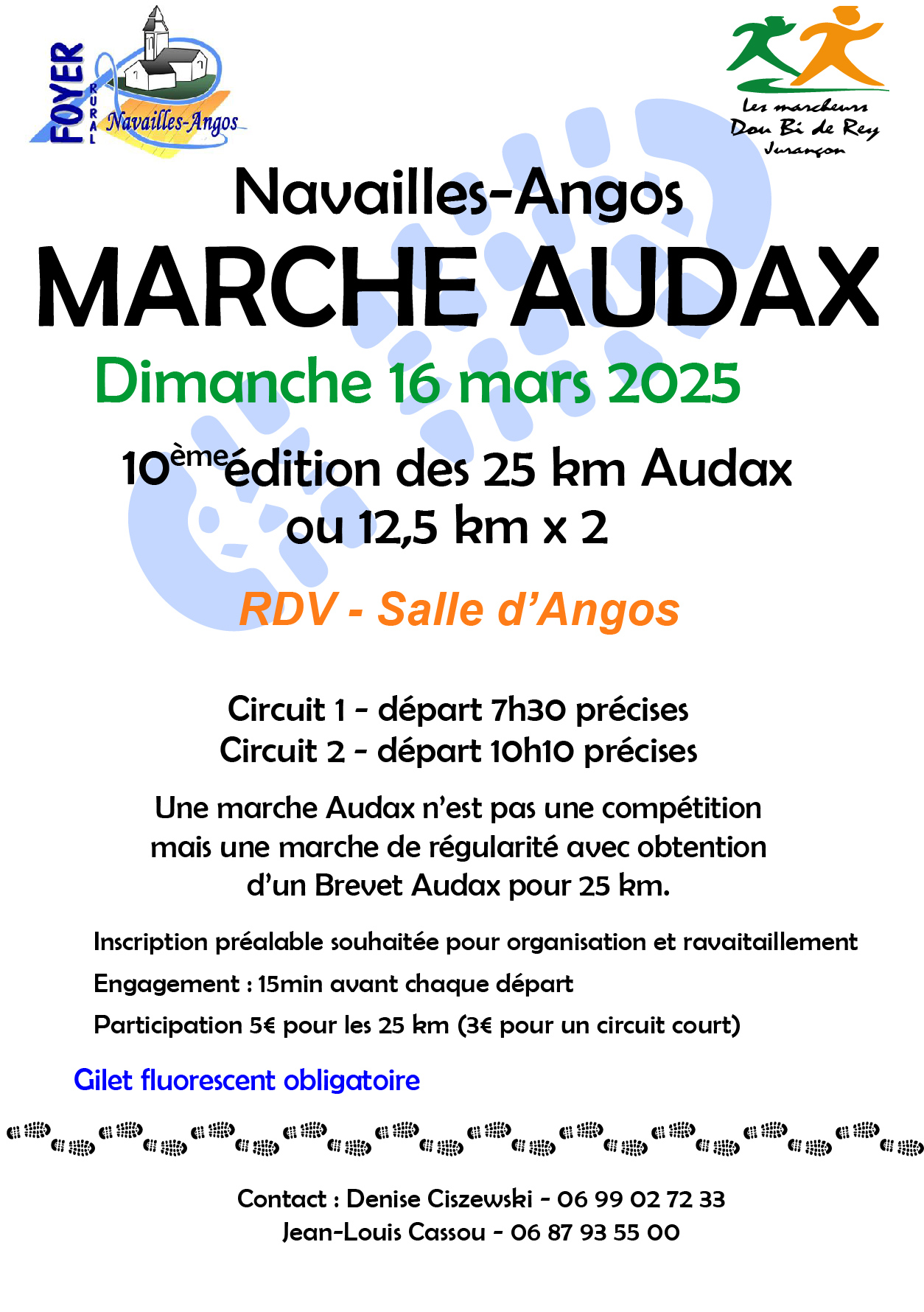 marche audax jurançon 2023 octobre affiche