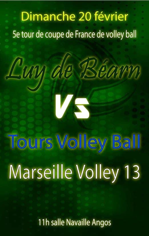 Affiche 5eme tour coupe de france volley M15