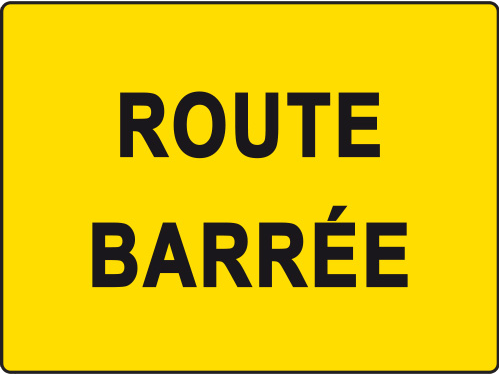 PICTO ROUTE BARREE