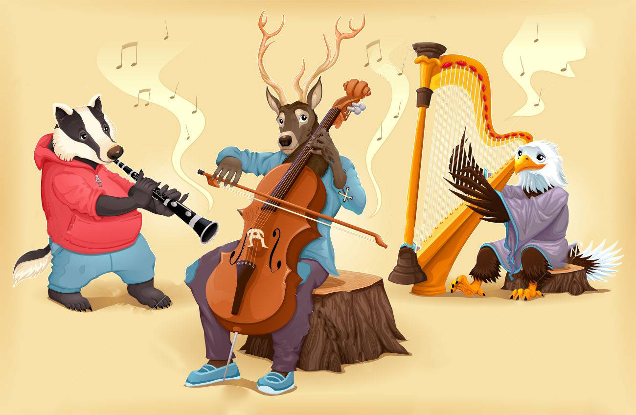 picto animaux musiciens