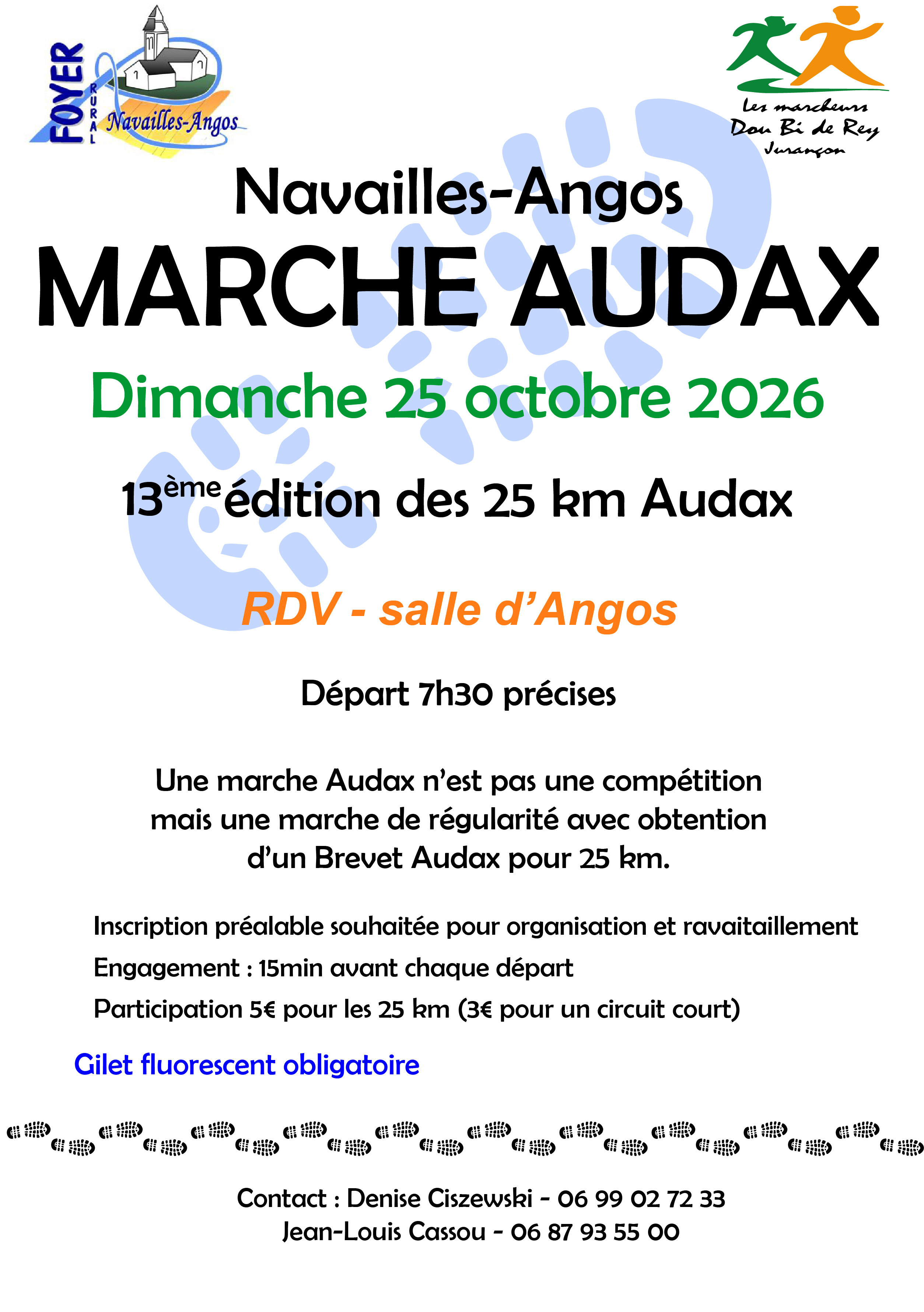 marche audax 2026 octobre affiche